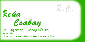 reka csabay business card